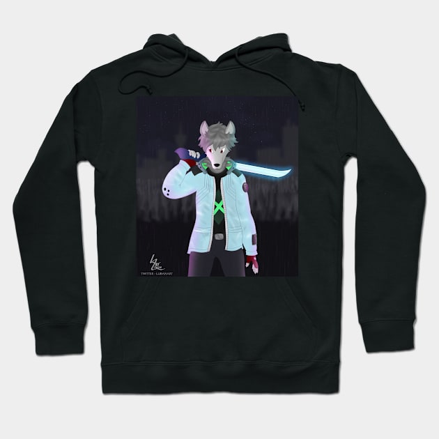 Cyberpunk Wolf Hoodie by luban